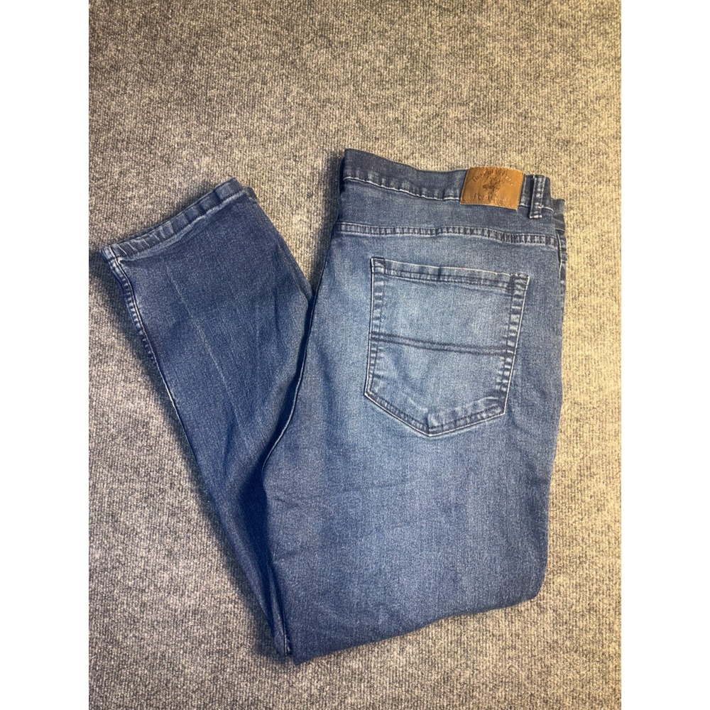 Beverly Hills Polo Club Straight Leg Jeans Men 40x30 Blue Denim Mid Rise Comfort